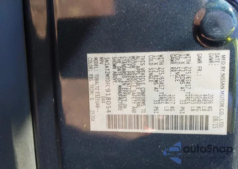 2015 Nissan Rogue Sv from USA, damaged, VIN 5N1AT2MT0FC918054